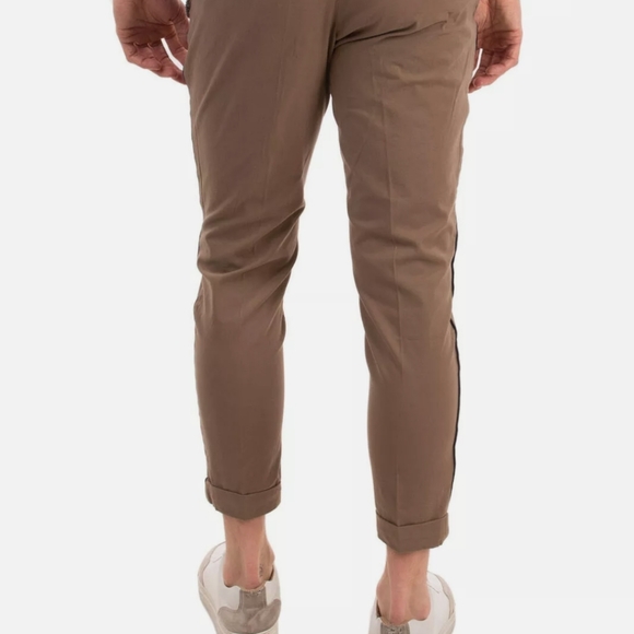 RRP €140 THE KOOPLES Trousers Size 46 / S Garment Dye Pleated Chain Cropped - Picture 5 of 13